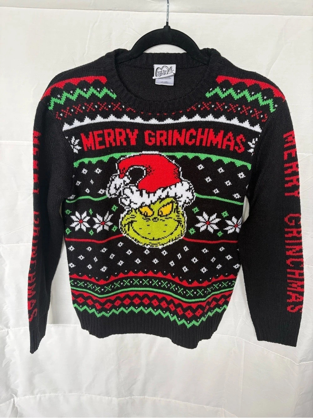 Dr. Seuss Enterprises Grinchmas sweater Graphic Crewneck in Black Size Medium